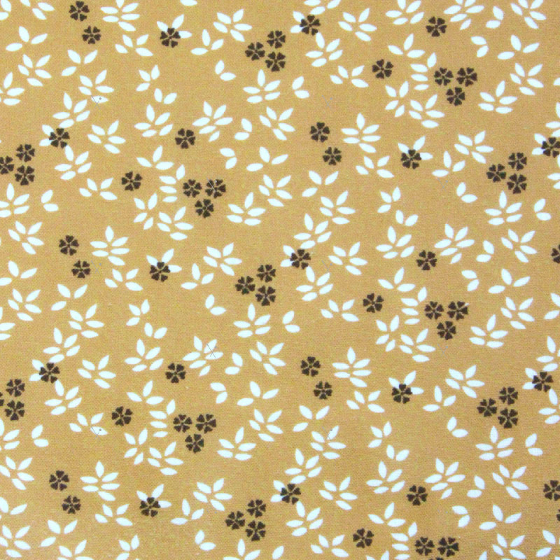 Algodón estampado NAHO Camello / Siena tostada